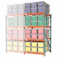Global Industrial Record Storage Rack Add-On Letter Polyethylene Box 48W x 48D x 96H 258219N